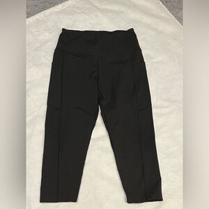 Women’s SWEETALUNA Black Cropped Leggings w/Pockets Sz S
